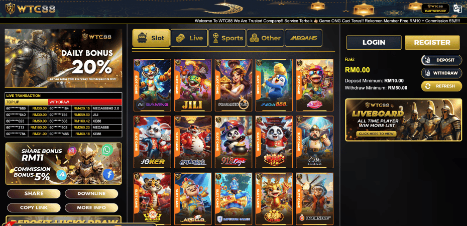 wtc88 online casino malaysia review